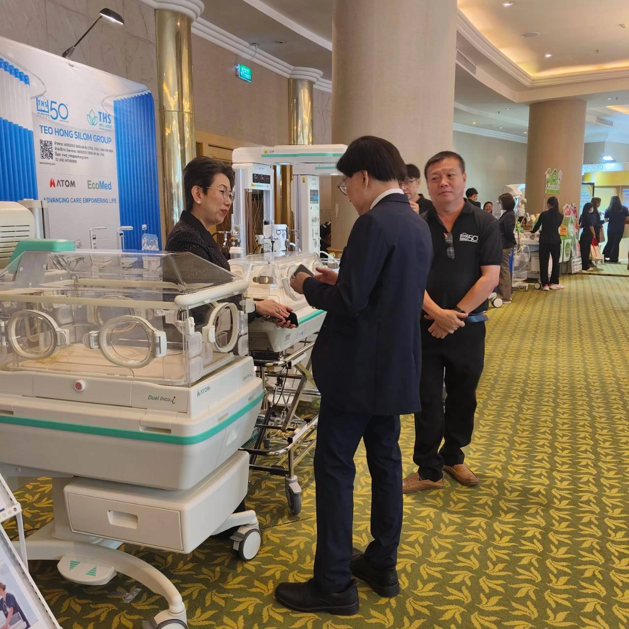 Neonatal care equipment presented at the booth